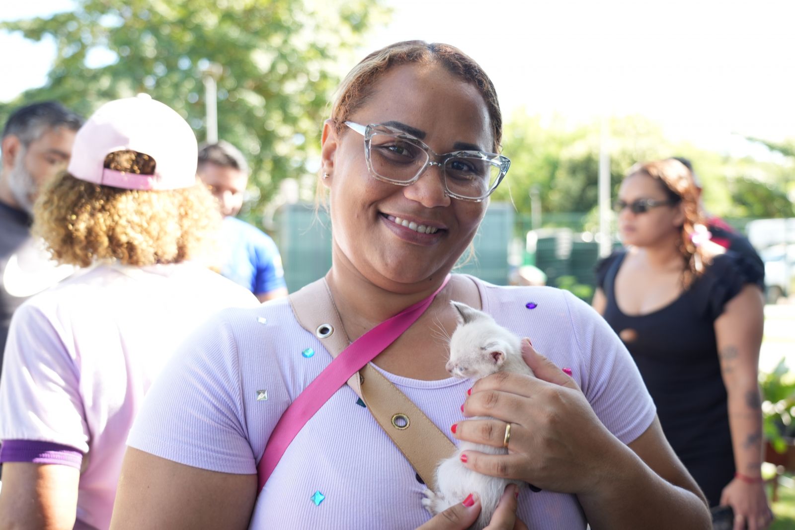 Michele Carneiro foi uma das participantes e levou um cão e um gato